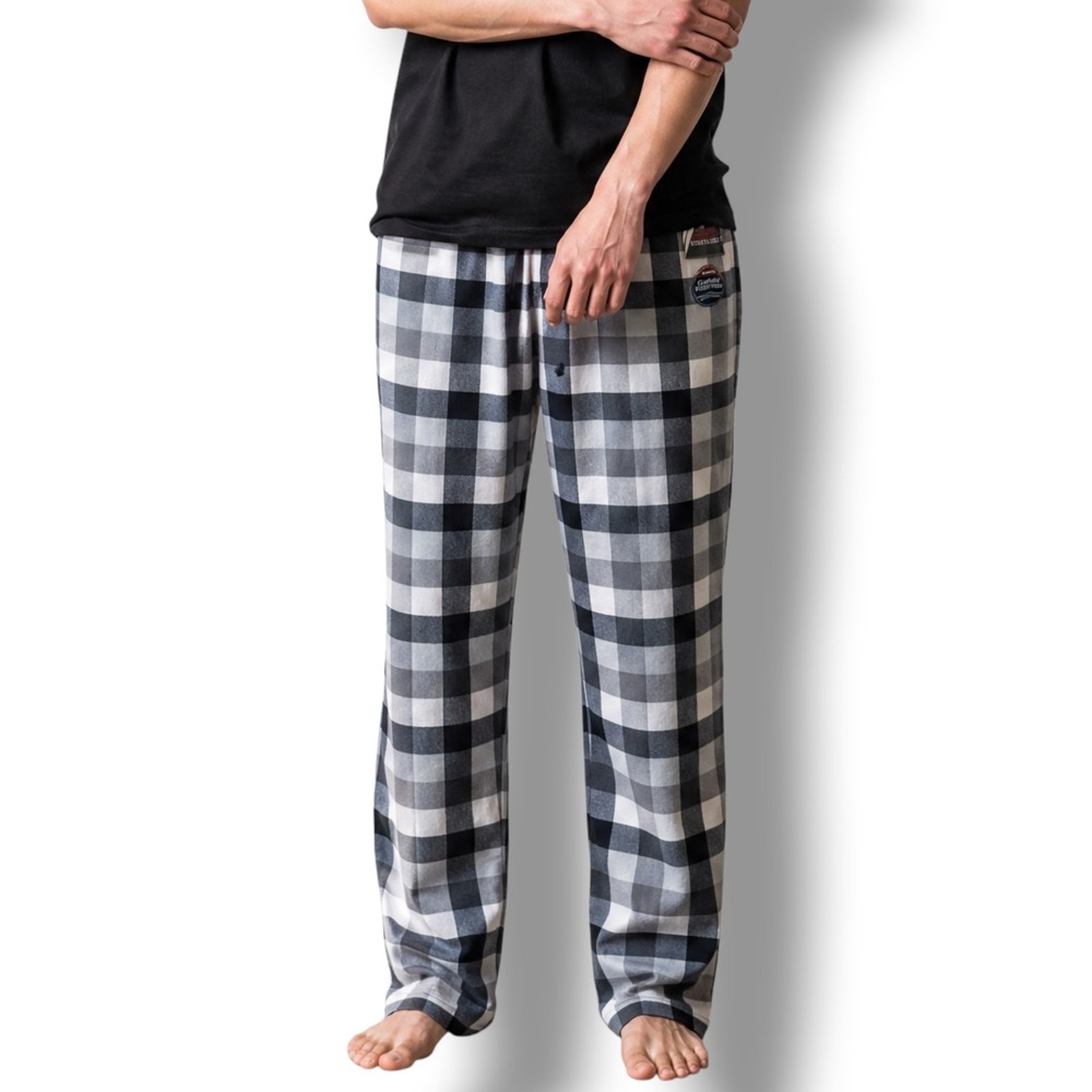 NWT Nautica Mens Cozy Fleece Pajama Pants XL Storm‎ Grey Buffalo Plaid